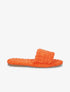 Claquettes en toile texturée - Orange - 1