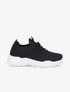 Sneakers à lacets en mesh - Noir/blanc - 1