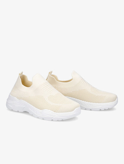 Running en mesh à semelles crantées - Beige - 4