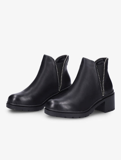 Chelsea boots cloutées à semelles crantées - Noir - 1