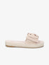 Mules à plateforme raphia - Beige - 1