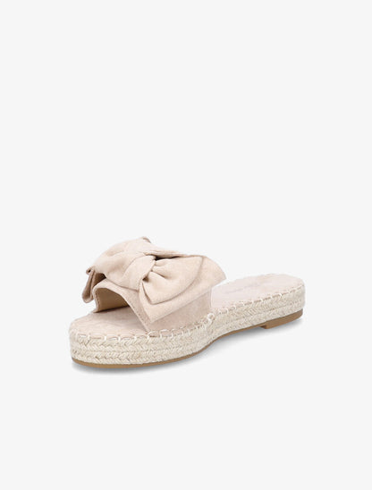 Mules à plateforme raphia - Beige - 3