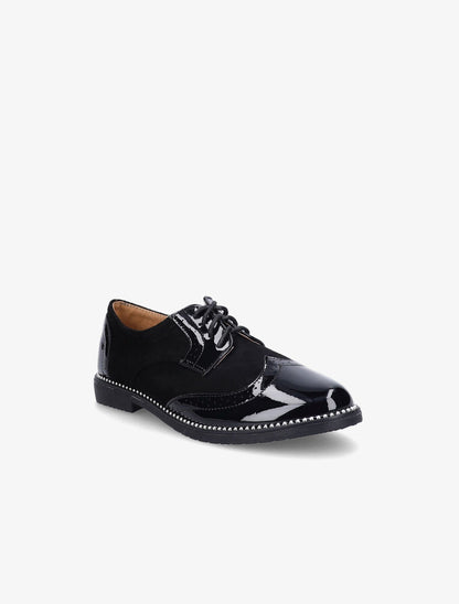 Derbies bimatière à bords cloutés - Noir - 2