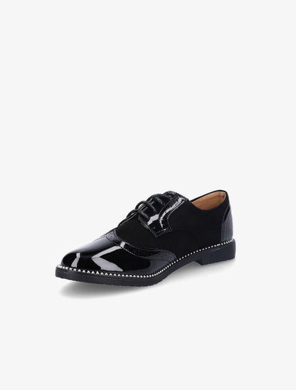 Derbies bimatière à bords cloutés - Noir - 3