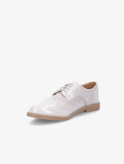 Derbies bimatière à bords cloutés - Gris souris - 3