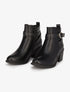 Bottines bi-matière à sangles - Noir - 1