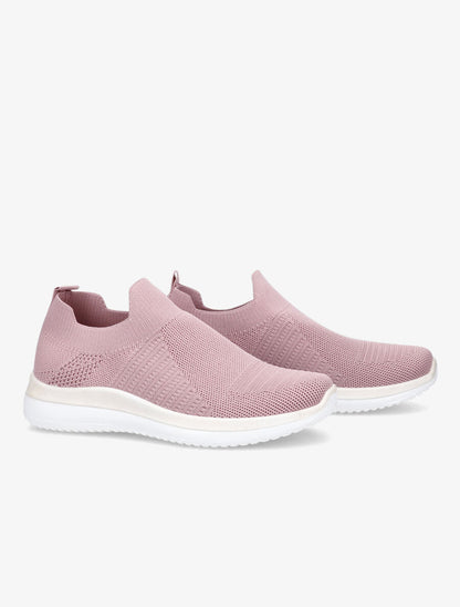 Baskets en mesh stylisé - Rose - 4