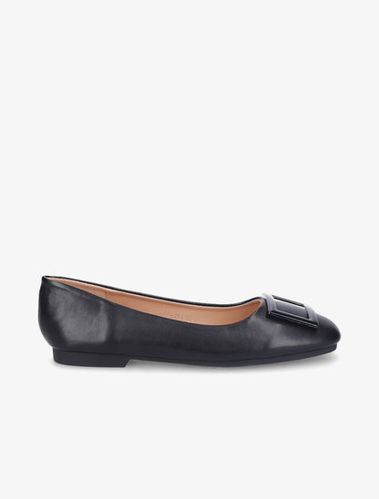Ballerines à boucles carrées - Noir - 5