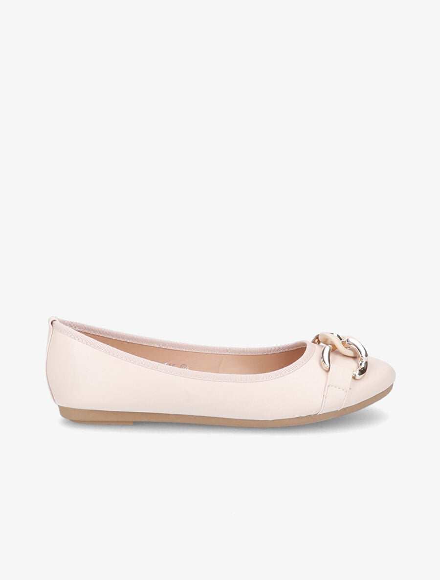 Ballerines à chaînes - Beige - 1