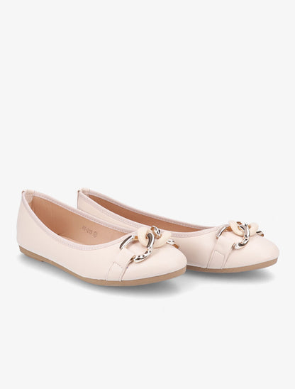 Ballerines à chaînes - Beige - 4