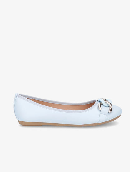 Ballerines à chaînes - Bleu ciel - 1