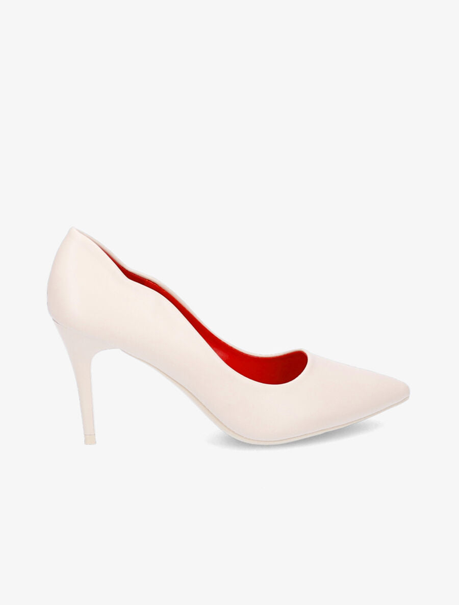 Escarpins simili à bouts pointus - Beige - 1