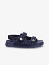 Sandales scratchs en tweed irisé - Marine - 1