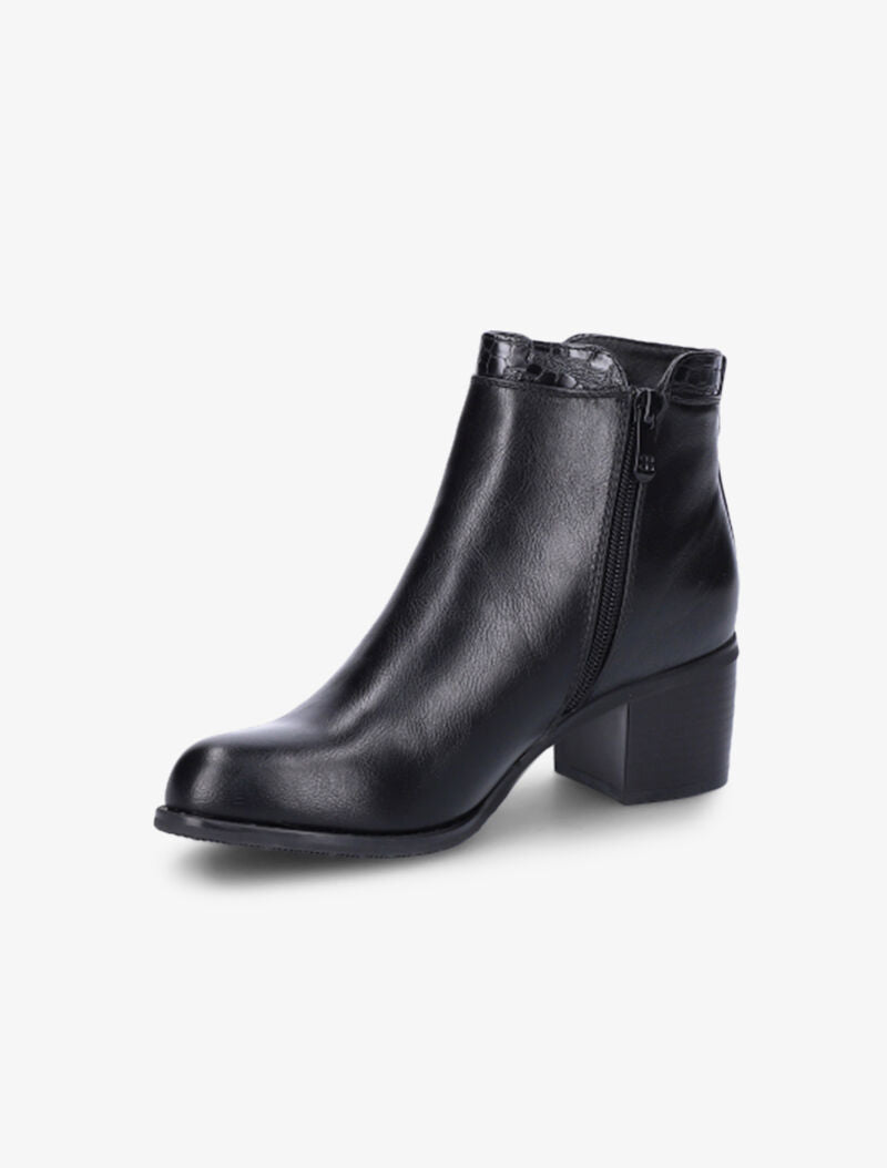 Bottines à cheville effet python - Noir - 3