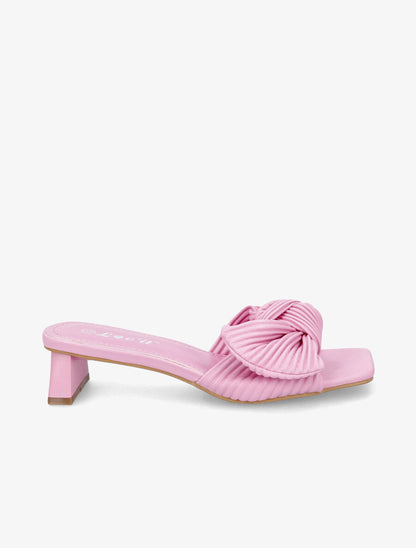 Mules striées à noeud - Fushia - 5
