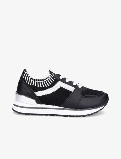 Baskets en mesh et simili - Noir - 1