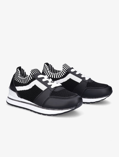 Baskets en mesh et simili - Noir - 4