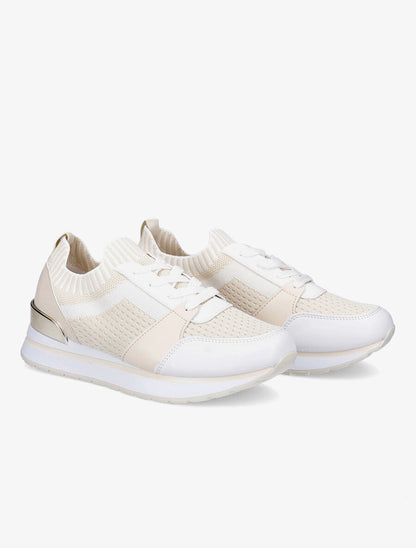 Baskets en mesh et simili - Beige - 4