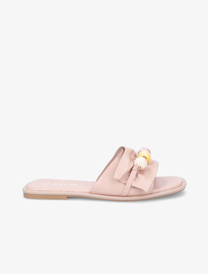 Mules à perles - Rose - 1