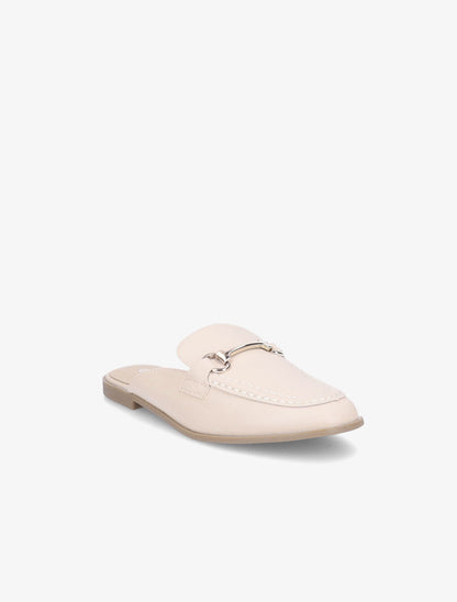 Mules en simili style mocassin - Beige - 2