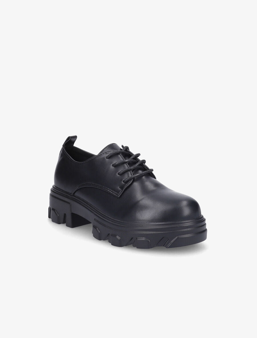 Derbies unies semelles chunky - Noir - 2