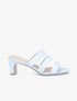 Mules à talons et brides élastiquées - Bleu clair - 1