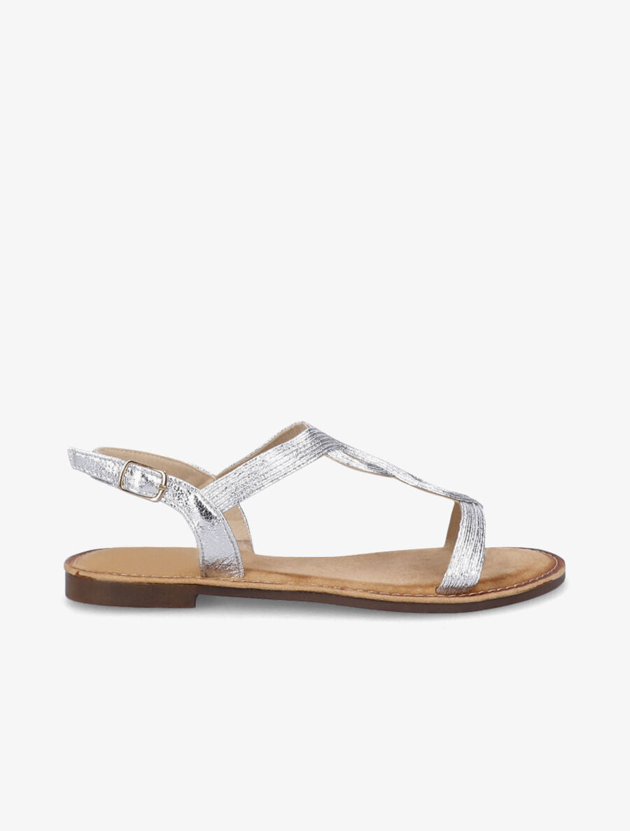 Nu-pieds à ganses torsadées - Argent - 2