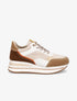 Baskets compensées en suédine - Beige - 5