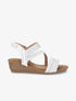 Sandales compensées et brides à paillettes - Argent - 1