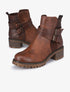 Boots bi-matière fourrées à double sangles - Camel - 5