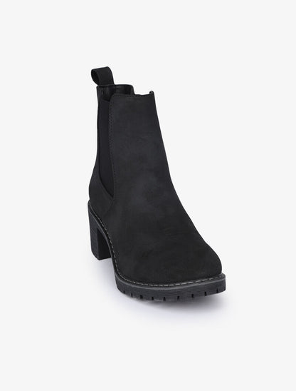 Chelsea boots élastiquées en suédine - Noir - 3
