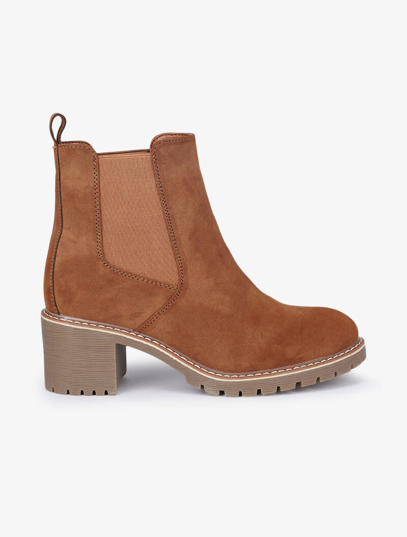 Chelsea boots élastiquées en suédine - Camel - 2