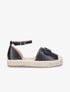 Espadrilles en simili à plateforme - Noir - 5