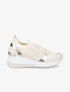 Baskets compensées en simili et mesh - Beige - 1
