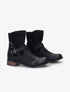 Boots bi-matière fourrées à sangle - Noir - 1