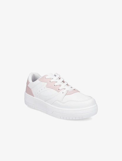 Baskets basses bicolore - Rose - 2