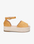 Espadrilles en suédine à plateforme - Camel - 1