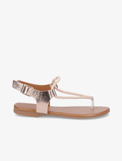 Nu-pieds à brides cordes - Rose gold - 2