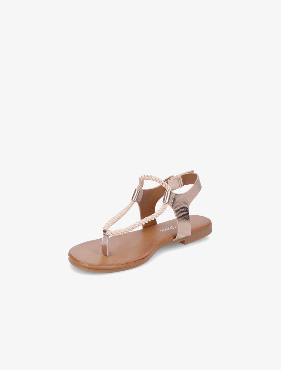 Nu-pieds à brides cordes - Rose gold - 3