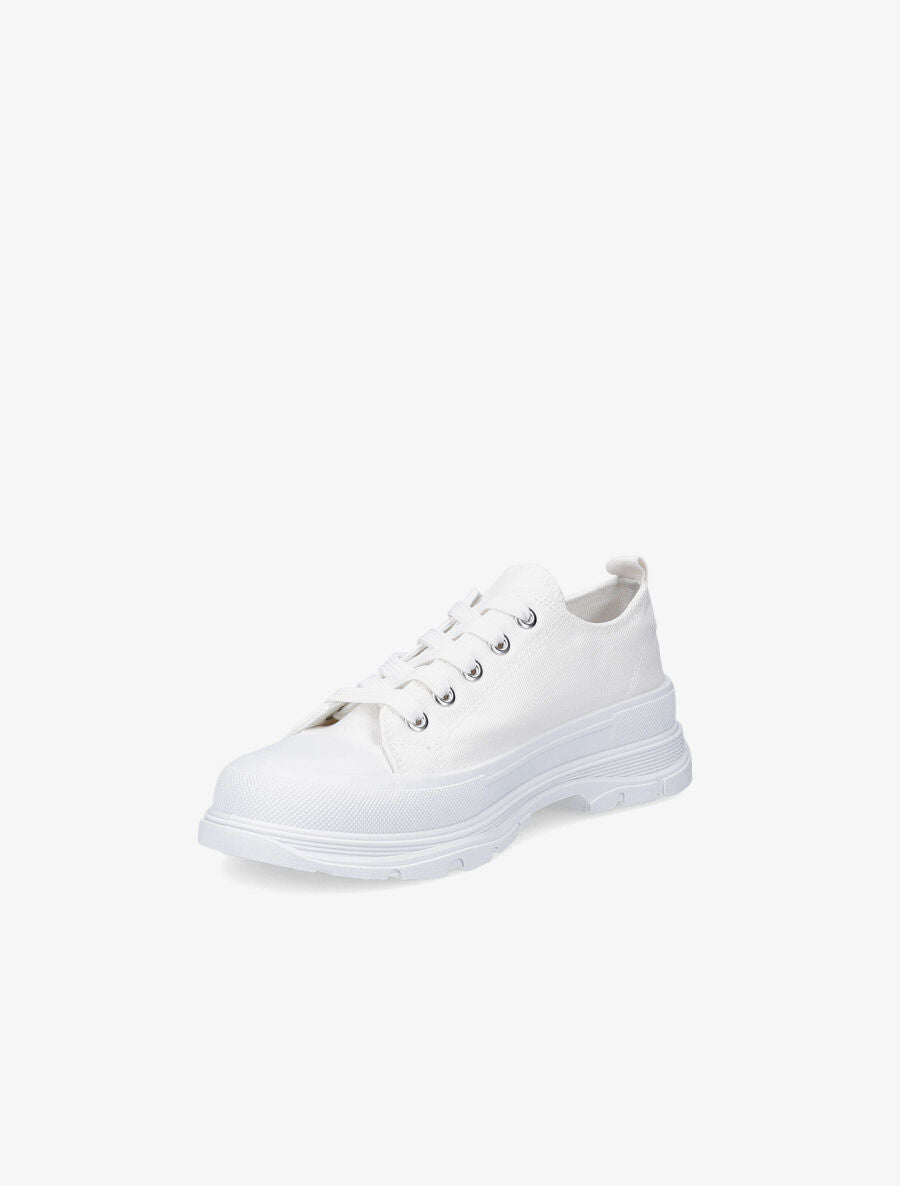 Tennis unies en toile - Blanc - 3