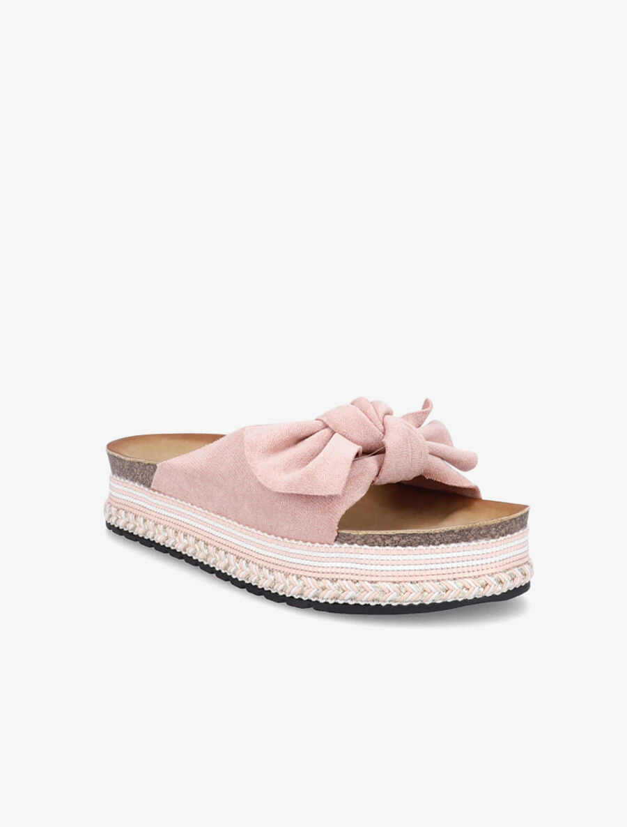 Mules à semelle plateforme stylisée - Rose - 5