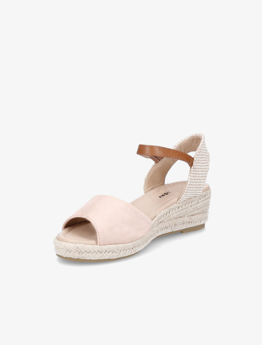 Sandales compensées style espadrille - Rose - 3