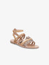 Sandales plates à multi brides stylisées - Camel - 1