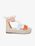 Sandales color block à plateforme - Beige - 5