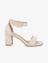 Sandales à bride en suédine - Beige - 1