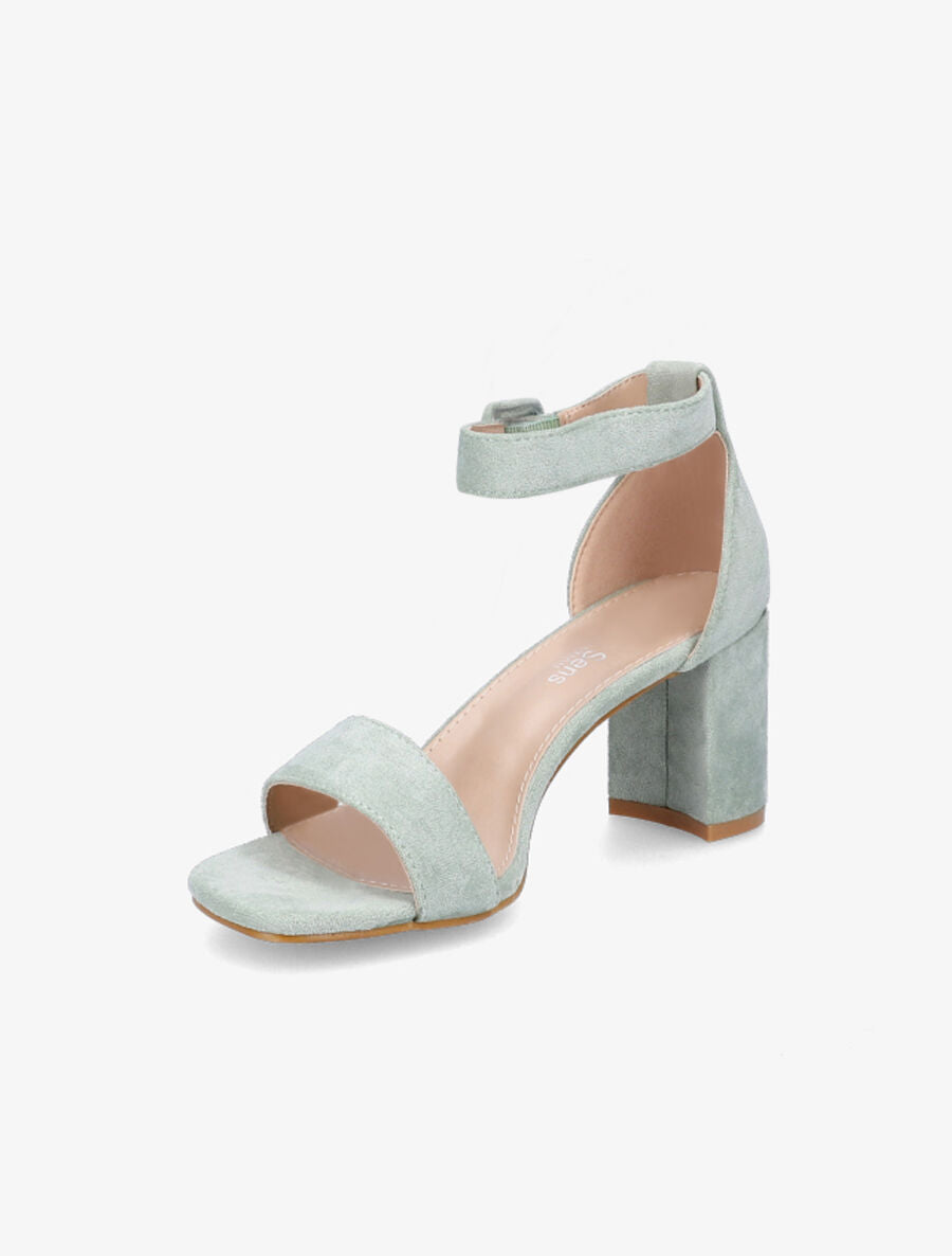 Sandales à bride en suédine - Vert d&