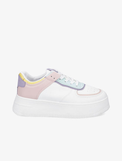 Sneakers à semelle à plateforme - Lilas - 1