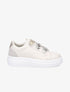 Sneakers à scratch à détail croco et python - Beige - 1