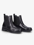 Bottines plates en simili à chevilles élastiquées - Noir - 1