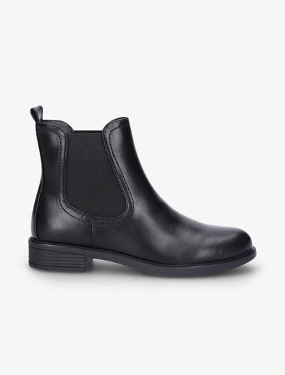 Bottines plates en simili à chevilles élastiquées - Noir - 2